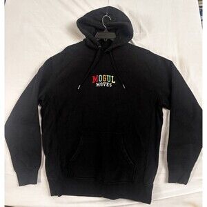 Mogul Moves Hoodie Mens M Black Pullover Streetwear Hip Hop Sweatshirt